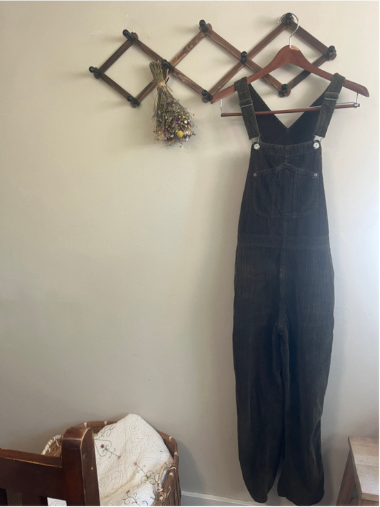 Old Navy Denim - Women's Old Navy Olive Green Corduroy Overalls Size 10
